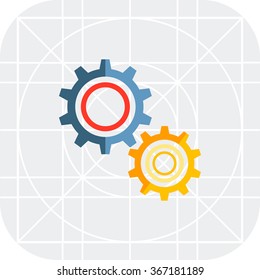 Gear wheels icon