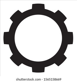 Gear wheels icon, engineering equipment.