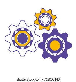 gear wheels icon image
