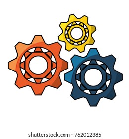 gear wheels icon image