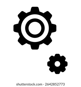 gear wheels icon style line icon