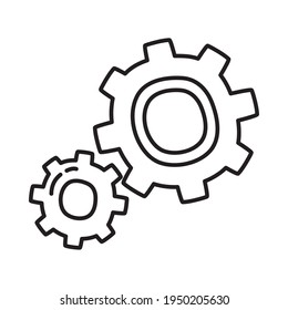 gear wheels on white background