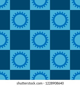 Gear Wheels and Squares Background