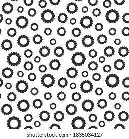 Gear Wheels vector concept seamless pattern or background