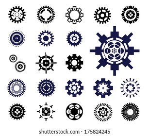 Gear wheels vector set 2