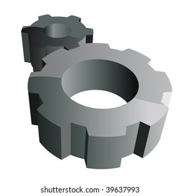 The Gear wheels. A vector. Without mesh.