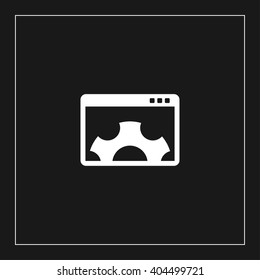 gear and window icon. gear and window vector illustration