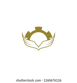 Gear Wing Logo Design Stock Vector (Royalty Free) 1260676126 | Shutterstock