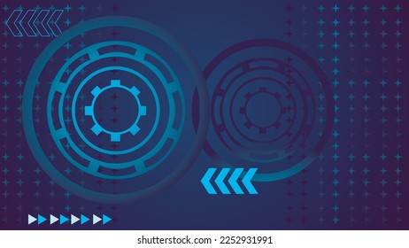 gear and wireframe shape background, collorful design for tecnology. abstract on eps 10