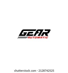 GEAR wordmark vector illustration logo, eye catching, sharp, strong and simple
