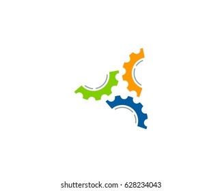 Gear Work Icon Logo Design Element