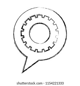 gear work mechanic speech bubble