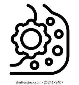 Gear working inside a human cell, symbolizing the complex and efficient mechanisms within our bodies