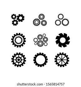 gear working rotating mechanism vector icon