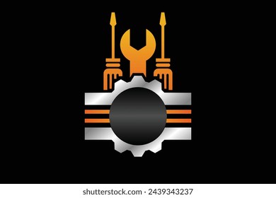 logo del emblema del equipo de taller