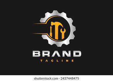 Das Logo der Ausrüstung der Werkstatt