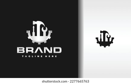 gear workshop equipment logo design