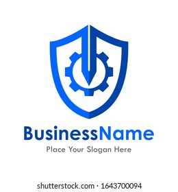 Gear world vector logo template. Suitable for business, industry and web