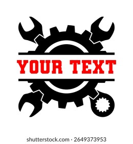 Gear Wrench Customizable Logo Template