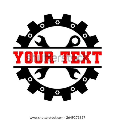 Gear Wrench Customizable Logo Template