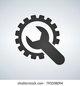 Gear And Wrench Icon, Settings, Repair Service