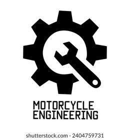 Gear and wrench icon vector