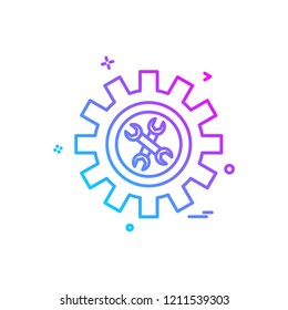 gear wrench icon vector design