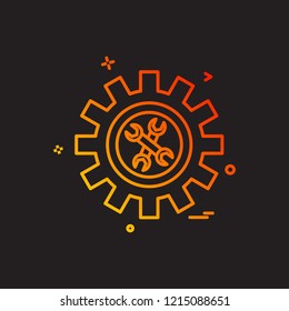 gear wrench icon vector design