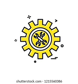 gear wrench icon vector design