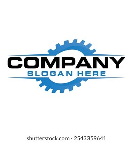gear and wrench mechanic logo design vector template
