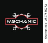 Gear And Wrench Mechanic Logo icon Vector