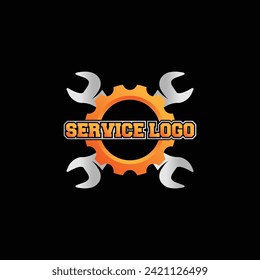 Gear and wrench mechanic logo icon vector, Perfect logo for business related to automotive industry.
