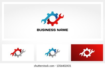 Gear Wrench Mechanic Machine Logo