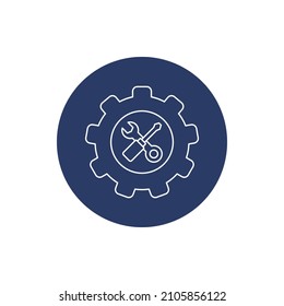 gear and wrench repair icon