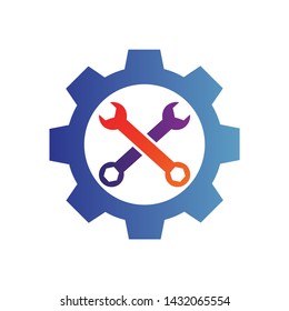 Gear and Wrench Workshop Logo Design