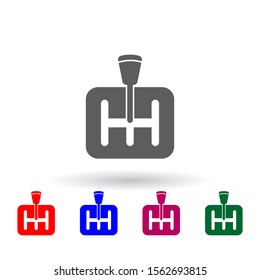 Gearbox in the car multi color icon. Simple glyph, flat vector of car repear icons for ui and ux, website or mobile application