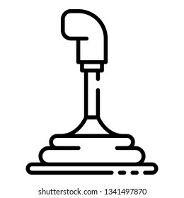 Gearbox icon. Outline gearbox vector icon for web design isolated on white background