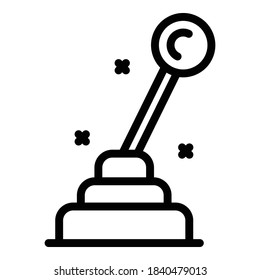 Gearbox icon. Outline gearbox vector icon for web design isolated on white background