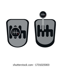 Juego de iconos de la caja de cambios. Conjunto isométrico de iconos vectoriales de la caja de cambios para el diseño web aislado en fondo blanco.