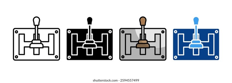 Gearbox Icon Set Multiple Style Collection