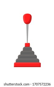 Gearbox-Icon-Set. Einfache Set einfacher manueller Schaltgetriebe-Vektorsymbole für Webdesign auf weißem Hintergrund