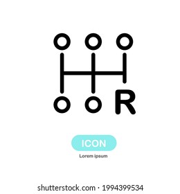 gearbox icon vector isolated on white background.