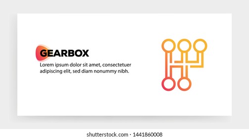 GEARBOX AND ILLUSTRATION ICON CONCEPT