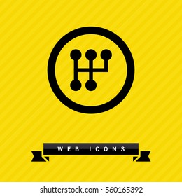 gearbox isolated minimal icon. transmission line vector icon for websites and mobile minimalistic flat design. - Shutterstock ID 560165392
