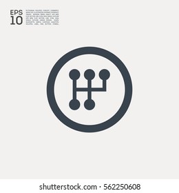 gearbox isolated minimal icon. transmission line vector icon for websites and mobile minimalistic flat design.