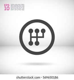 gearbox isolated minimal icon. transmission line vector icon for websites and mobile minimalistic flat design.