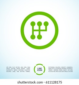 gearbox isolated minimal icon. transmission line vector icon for websites and mobile minimalistic flat design.