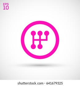 gearbox isolated minimal icon. transmission line vector icon for websites and mobile minimalistic flat design.