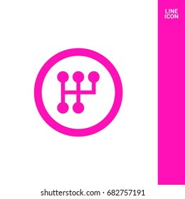 gearbox isolated minimal icon. transmission line vector icon for websites and mobile minimalistic flat design.