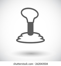 Gearbox. Single flat icon on white background. Vector illustration.